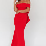 Dancing Queens Bow Back Maxi Dress Red