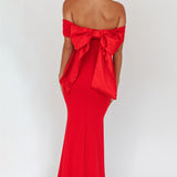 Dancing Queens Bow Back Maxi Dress Red