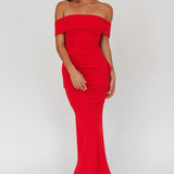 Dancing Queens Bow Back Maxi Dress Red