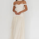 Kaycee Drop Waist Maxi Dress Champagne