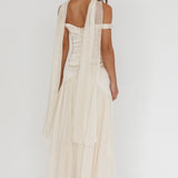 Kaycee Drop Waist Maxi Dress Champagne
