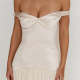 Kaycee Drop Waist Maxi Dress Champagne