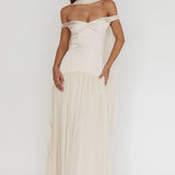 Kaycee Drop Waist Maxi Dress Champagne
