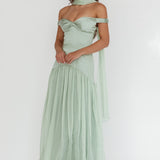 Kaycee Drop Waist Maxi Dress Sage