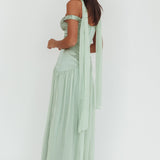 Kaycee Drop Waist Maxi Dress Sage