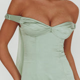Kaycee Drop Waist Maxi Dress Sage