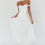 Kaycee Drop Waist Maxi Dress White