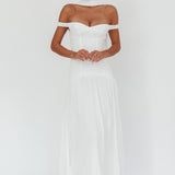 Kaycee Drop Waist Maxi Dress White