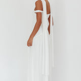 Kaycee Drop Waist Maxi Dress White