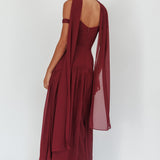 Kaycee Drop Waist Maxi Dress Wine