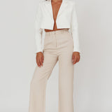 Fridays Open Crop Jacket Off White