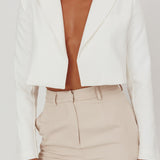 Fridays Open Crop Jacket Off White
