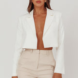 Fridays Open Crop Jacket Off White