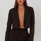 Fridays Open Crop Jacket Black
