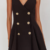 Tiana Double Breasted Mini Dress Black