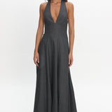 Riga Halterneck Maxi Dress Black