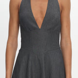 Riga Halterneck Maxi Dress Black