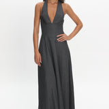 Riga Halterneck Maxi Dress Black