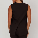 Fair Play Sleeveless Vest Top Black