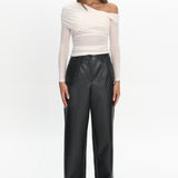 Fair Play Faux Leather Pants Black