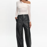 Fair Play Faux Leather Pants Black