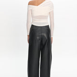 Fair Play Faux Leather Pants Black