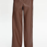 Fair Play Faux Leather Pants Coffee