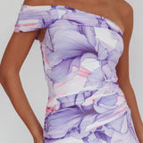 Gala One-Shoulder Maxi Dress Orchid Lilac