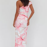 Gala One-Shoulder Maxi Dress Orchid Pink
