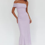Gala One-Shoulder Maxi Dress Lilac