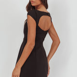 Rebel Cap Sleeve Mini Dress Black