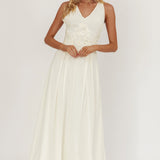 Wildflower Sun Applique Insert Maxi Dress Cream