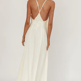 Wildflower Sun Applique Insert Maxi Dress Cream
