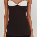 Unspoken Sweetheart Neckline Sheer Hem Maxi Dress Black