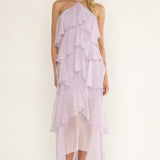 Darylyn Tiered Ruffle Maxi Dress Lilac