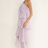 Darylyn Tiered Ruffle Maxi Dress Lilac