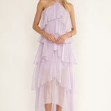 Darylyn Tiered Ruffle Maxi Dress Lilac