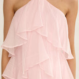 Darylyn Tiered Ruffle Maxi Dress Pink