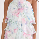 Darylyn Tiered Ruffle Maxi Dress Hydrangea Blue