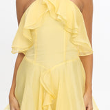 Darylyn Tiered Ruffle Romper Yellow