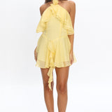 Darylyn Tiered Ruffle Romper Yellow