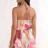 Darylyn Tiered Ruffle Mini Dress Print Red