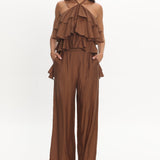 Darylyn Wide Leg Pants Chocolate