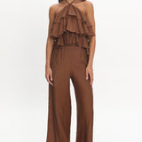 Darylyn Tiered Ruffle Top Chocolate