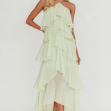 Darylyn Tiered Ruffle Maxi Dress Sage