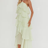 Darylyn Tiered Ruffle Maxi Dress Sage