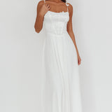 Lora Cami Strap Butterfly Dress White