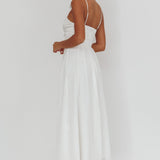 Lora Cami Strap Butterfly Dress White