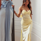 Arizona Sunset Criss-Cross Bow Back Dress Yellow