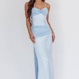 Arizona Sunset Criss-Cross Bow Back Dress Blue